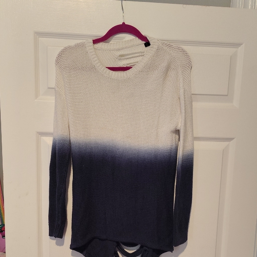 Sweater With Back Cut Out Slits
